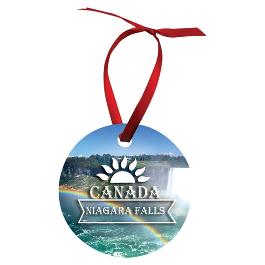 Custom Photo Ornament – 2.75" Round Aluminum (2-Sided) – sample photo