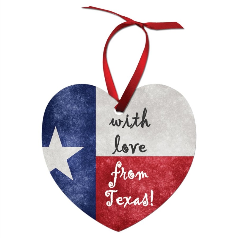 Custom Photo Ornament – 3" Heart Aluminum (2-Sided) – sample photo