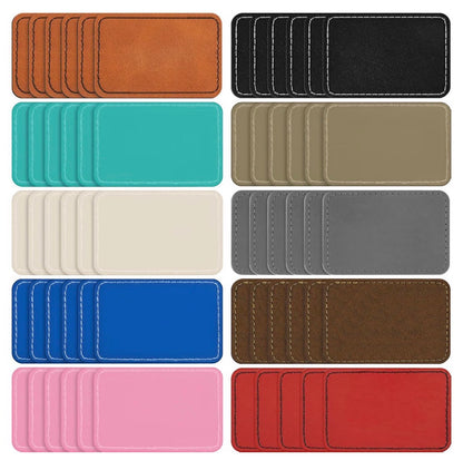Leather patch color options, rectangle shape